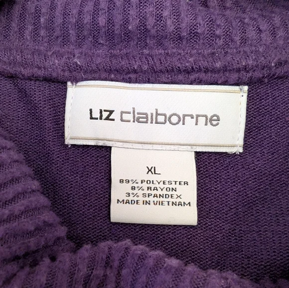 Purple Cowl Neck Sweater - Picture 2 of 2